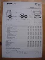 Volvo F7 6x2 Technische Specificatie folder 1984, Ophalen, Volvo, Volvo, Zo goed als nieuw