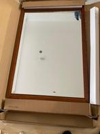 Facet geslepen spiegel in kersenhouten lijst, Ophalen of Verzenden, Zo goed als nieuw, 100 tot 125 cm, Minder dan 100 cm