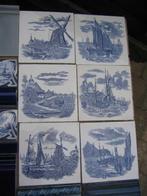Tegels delfst blauwe afbeelding, ca 120 stuks, 6 versch. afb, Antiek en Kunst, Antiek | Wandborden en Tegels, Ophalen