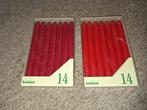 2 x 14 rode Bolsius dinerkaarsen, Overige materialen, Nieuw, Ophalen of Verzenden, Kaars