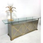 Dressoir Belgo Chrom vintage design chrome messing, Ophalen, 200 cm of meer, Metaal, 50 tot 75 cm