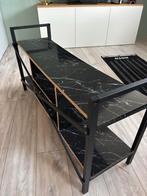 Zwart marmeren wandmeubel/tv meubel, Huis en Inrichting, Ophalen, 100 tot 150 cm, Zo goed als nieuw, Minder dan 100 cm