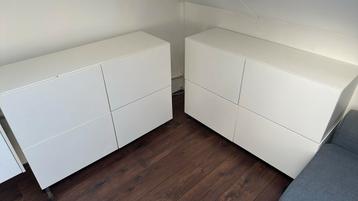 Witte IKEA kastjes 2x 40x120x85cm 