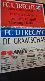 FC UTRECHT  - DE GRAAFSCHAP,  WEDSTRIJDPOSTER, Verzamelen, Ophalen of Verzenden, Zo goed als nieuw, F.C. Utrecht