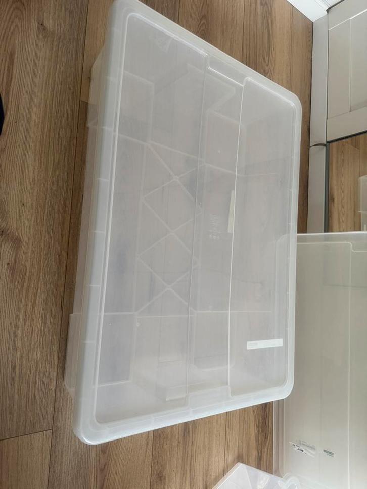 4 Ikea Samla opberg dozen. 79x57x18 cm voor onder bed, Doe-het-zelf en Verbouw, Kratten en Dozen, Zo goed als nieuw, Doos, Minder dan 35 cm