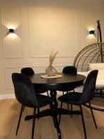 Zwarte ronde IKEA tafel – modern & stijlvol, Huis en Inrichting, Tafels | Eettafels, Ophalen of Verzenden, Rond, 100 tot 150 cm