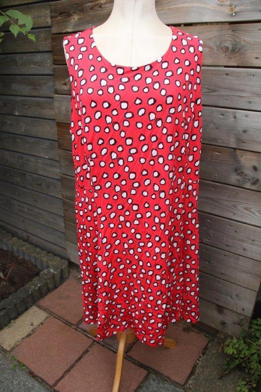 Jurk rood/ wit Open End mt 48 Vaste prijs, Kleding | Dames, Jurken, Zo goed als nieuw, Maat 46/48 (XL) of groter, Rood, Ophalen of Verzenden