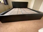 Bed ombouw incl. lattenbodems, Ophalen, Zwart, Tweepersoons, Zo goed als nieuw