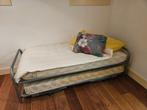 Onderschuifbed met spiraalbodem, tweedelig, Ophalen, 90 cm, 210 cm, Tweepersoons