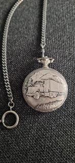 Vintage verzilverd zakhorloge J & Y Crincuel Quarts, Ophalen of Verzenden, Overige materialen, Overige typen
