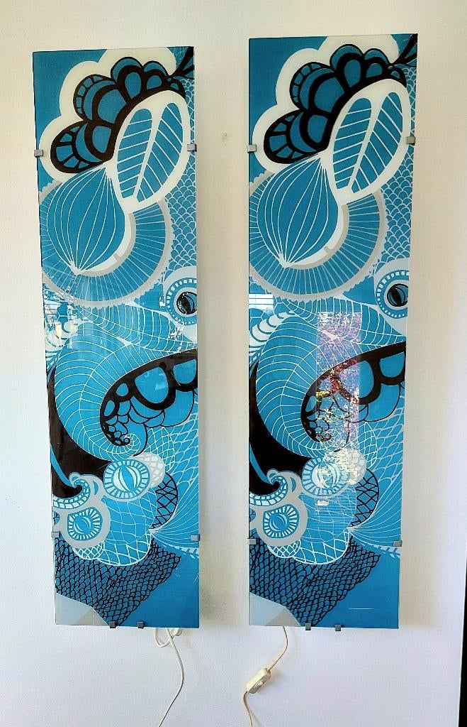 Set 2 Ikea Gyllen groot formaat wandlampen Julia Treutiger, Ophalen, Zo goed als nieuw, Glas, Modern