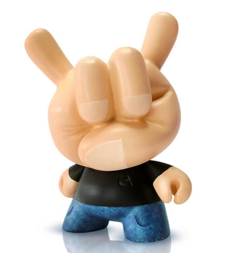 Superexclusieve 3” CUSTOM “ROCK HAND” DUNNY (1of1) uit 2011, Verzamelen, Poppetjes en Figuurtjes, Nieuw, Ophalen of Verzenden