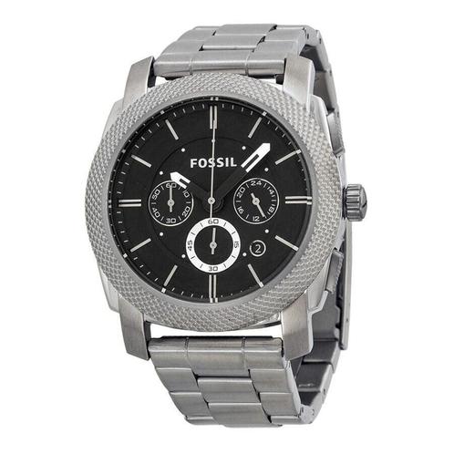 Fossil MACHINE FS4776, Sieraden, Tassen en Uiterlijk, Horloges | Heren, Gebruikt, Overige merken, Staal, Staal, Ophalen of Verzenden