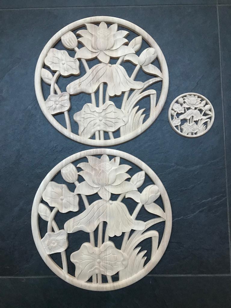 Chinees houtsnijwerk ornament chinese lotus bloem applique, Verburgt Vintage, Nieuw, Ophalen of Verzenden, https://verburgtvintage.nl/#contact