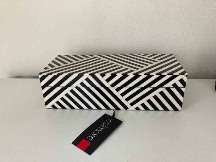 Diga Colmore Luxe decoratie box L zwart/wit Nieuw!, Huis en Inrichting, Woonaccessoires | Overige, Nieuw, Ophalen of Verzenden