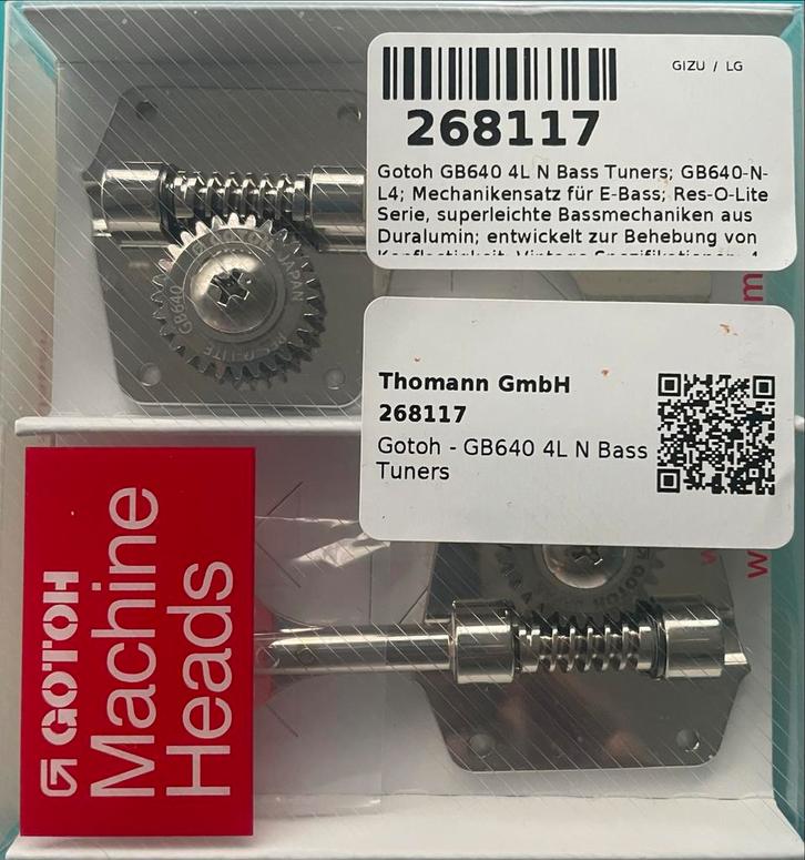 Gotoh lichtgewicht tuners, Muziek en Instrumenten, Instrumenten | Onderdelen, Nieuw, Elektrische basgitaar, Ophalen of Verzenden