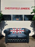 Chesterfield jeans blue Union Jack leren 2&1 zits, Huis en Inrichting, Ophalen, Chesterfield, Info@chesterfield.nl, Chesterfield