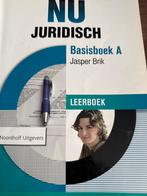 NU Juridisch Basisboek A - Jasper Brik, Ophalen, Zo goed als nieuw, VMBO, Overige vakken