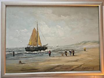 G.J. Ernens (1935 - 2020) - Strandgezicht beschikbaar voor biedingen