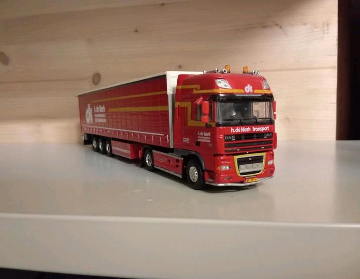 Daf XF H. de Klerk transport Tekno, Hobby en Vrije tijd, Modelauto's | 1:50, Zo goed als nieuw, Bus of Vrachtwagen, Tekno, Ophalen of Verzenden
