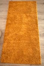 Zacht hoogpolig vloerkleed 100x200 cm, mosterdgeel/okergeel, Ophalen, 200 cm of meer, Zo goed als nieuw, Rechthoekig