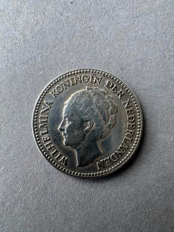 Halve gulden zilver Wilhelmina 1928 beschikbaar voor biedingen