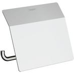 Hansgrohe Addstoris closetrolhouder met klep chroom NIEUW, Ophalen of Verzenden, Nieuw, Rvs, Toilet