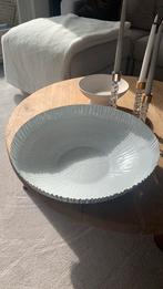 Grote schaal wit metal rond 45 cm ø japandi woondecoratie, Huis en Inrichting, Woonaccessoires | Dienbladen, Ophalen of Verzenden