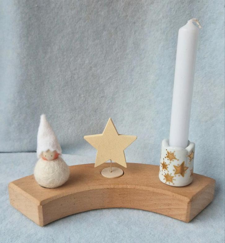 Jaarring steker kerst Vrije School Seizoenstafel Advent ster, Huis en Inrichting, Woonaccessoires | Kandelaars en Kaarsen, Nieuw
