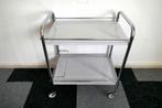 serveerwagen - chroom formica - jaren 60, Ophalen, Gebruikt, Rechthoekig, Metaal