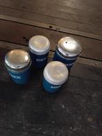 4 Emaille Voorraadpotten met Deksel - Vintage, Huis en Inrichting, Ophalen, Gebruikt