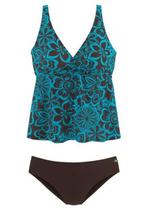 Beugeltankini met mooi bloemdessin, H.I.S, turquoise bruin, Blauw, Nieuw, Ophalen of Verzenden, Bikini