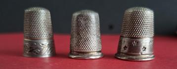 3 zilveren vingerhoedjes 800 gehalte beschikbaar voor biedingen