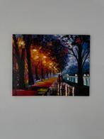 Schilderij Leonid Afremov - Herfstlicht- olieverf, Ophalen of Verzenden
