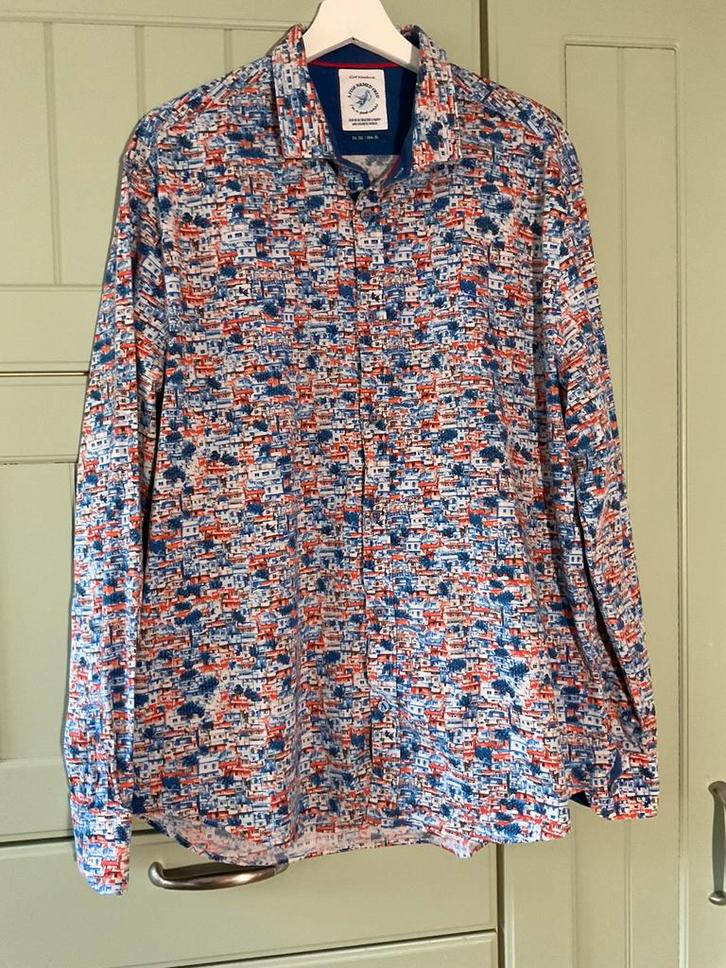 A Fish Named Fred Maat XXL overhemd, Kleding | Heren, Overhemden, Zo goed als nieuw, Overige halswijdtes, Blauw, Ophalen of Verzenden