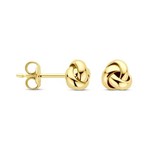 Gouden Knoop oorknopjes - 5 mm - 14 karaat goud, Sieraden, Tassen en Uiterlijk, Oorbellen, Nieuw, Knopjes of Stekers, Goud, Goud