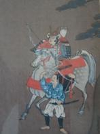 Vier Japanse houtsnedes Samoerai te paard begin 20e eeuw, Verzenden