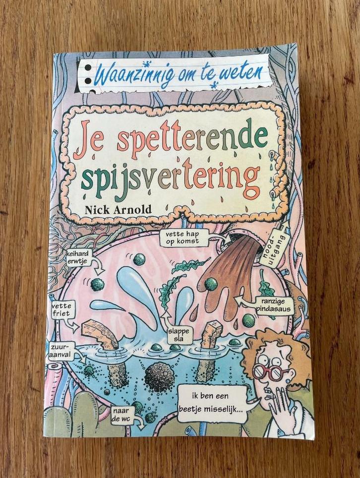 Waanzinnig om te weten - Spetterende Spijsvertering - ZGAN!, Boeken, Kinderboeken | Jeugd | 13 jaar en ouder, Zo goed als nieuw