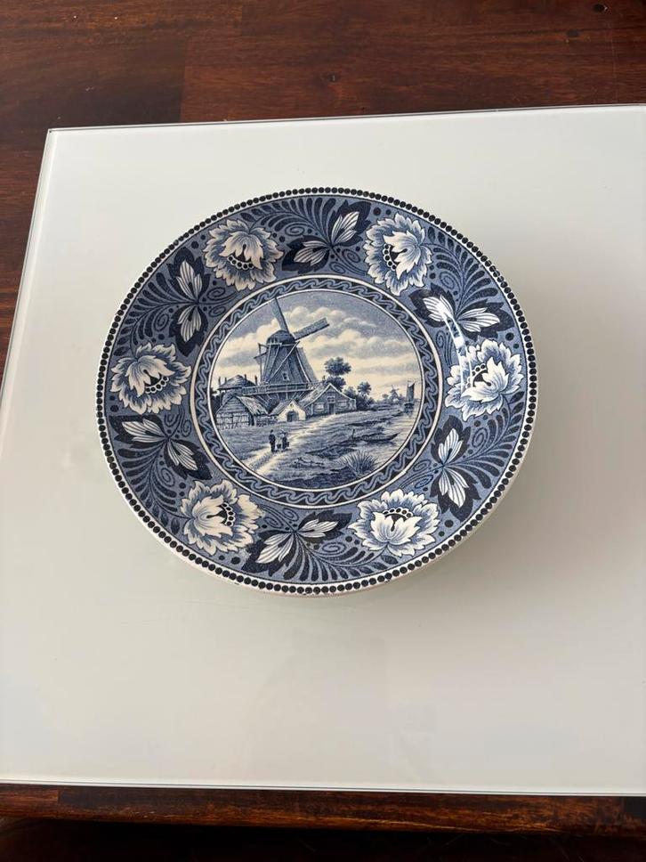 Delfts Blauw Societceramique bord met Molen, Antiek en Kunst, Antiek | Wandborden en Tegels, Ophalen of Verzenden