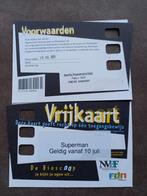 2 bioscoop kaartjes  / vrijkaarten voor de film Superman, Tickets en Kaartjes, Filmkaartjes