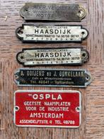 Vintage Winkelinstallatie Naamplaat Collectie, Antiek en Kunst, Ophalen of Verzenden