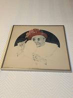 Prachtige Litho “Rose Chapeau” door Ben Black, gesign, 1977, Antiek en Kunst, Ophalen of Verzenden