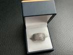 Prachtige Brede Ti-Sento zilveren Ring met Zirkonia’s, Ophalen of Verzenden, Zo goed als nieuw, 17 tot 18, Dame