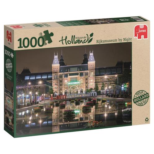 Jumbo: Rijksmuseum by Night 1000 stukjes, Hobby en Vrije tijd, Denksport en Puzzels, Nieuw, Legpuzzel, 500 t/m 1500 stukjes, Ophalen of Verzenden