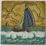 Tegel Porceleyne fles Delft Bootje., Antiek en Kunst, Ophalen of Verzenden
