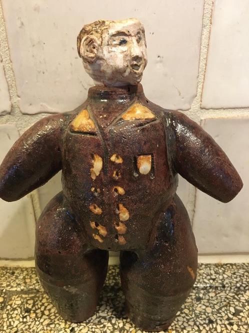 Beeld Steengoed Handgemaakt, Antiek en Kunst, Curiosa en Brocante, Verzenden