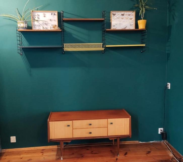Tomado wandrek vintage geel ijzer draadmand, Huis en Inrichting, Woonaccessoires | Wandplanken en Boekenplanken, Zo goed als nieuw