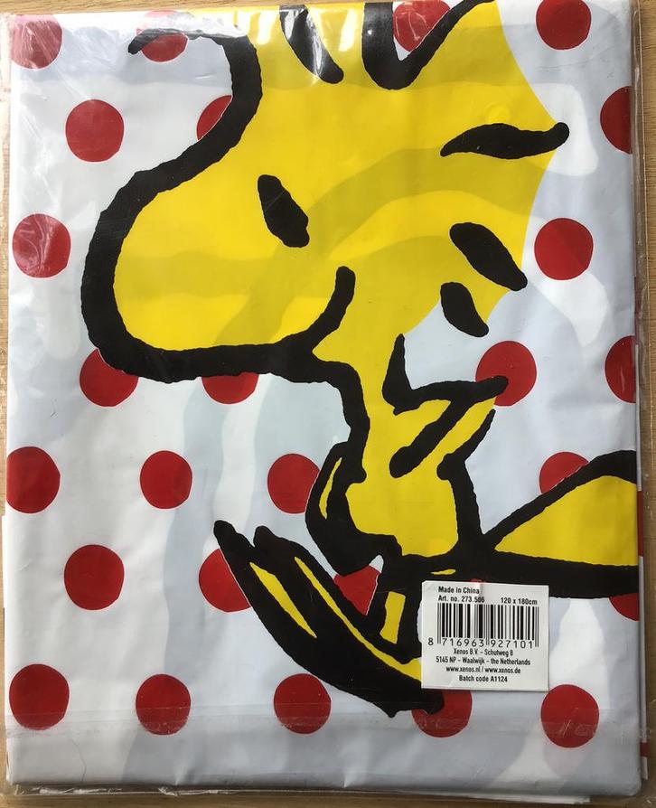 Plastic tafelkleed Snoopy & Woodstock - NIEUW, Verzamelen, Stripfiguren, Nieuw, Gebruiksvoorwerp, Snoopy, Ophalen of Verzenden