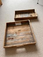 Stijgerhouten dienbladen ca 50x50 en 50x25, Ophalen, Zo goed als nieuw, Vierkant, Hout