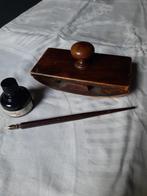 Oud vloeiblok + Talens inkt flesjes vol +kroontjes pen, Ophalen of Verzenden